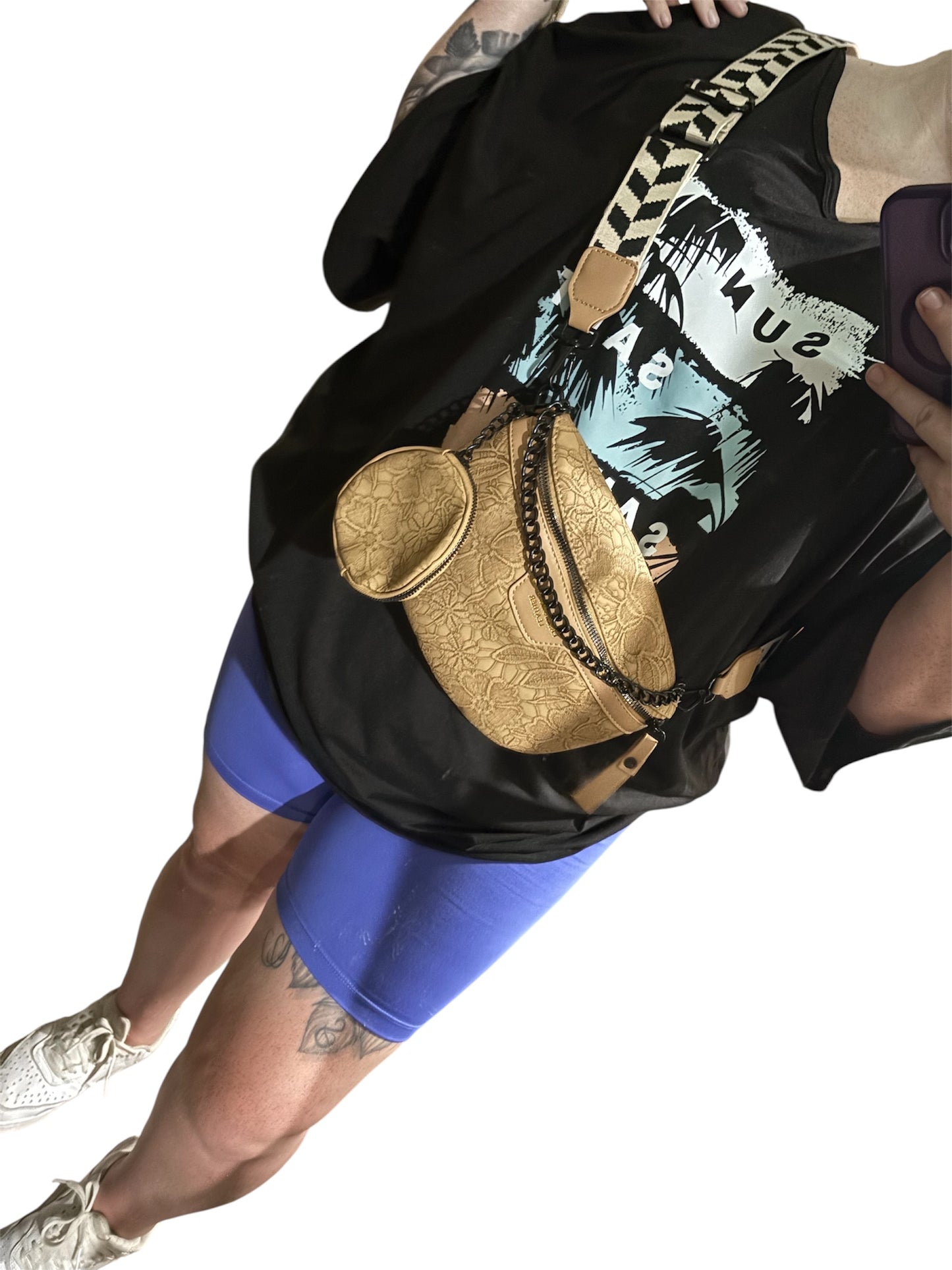 Saddle & Lace Crossbody