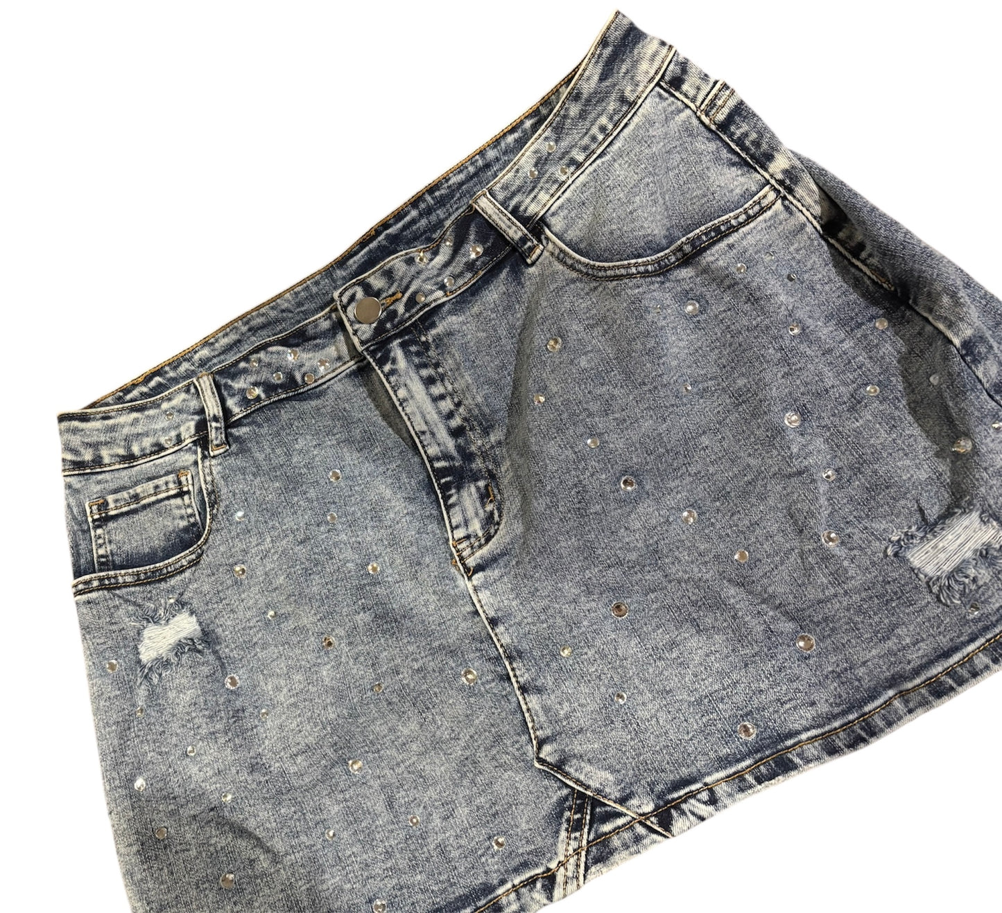 Dust & Dazzle Denim Mini Skirt