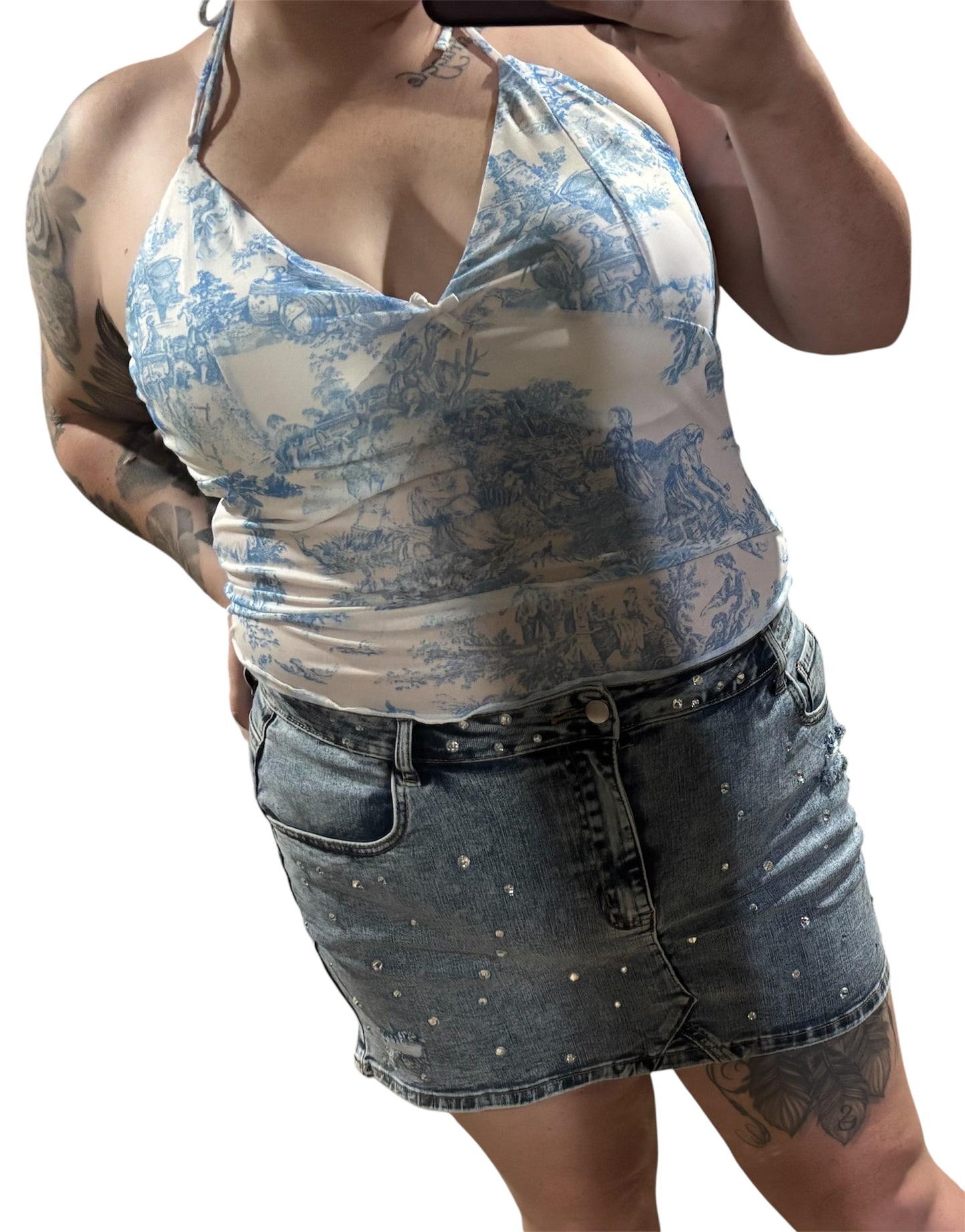 Lassoed in Blue Halter