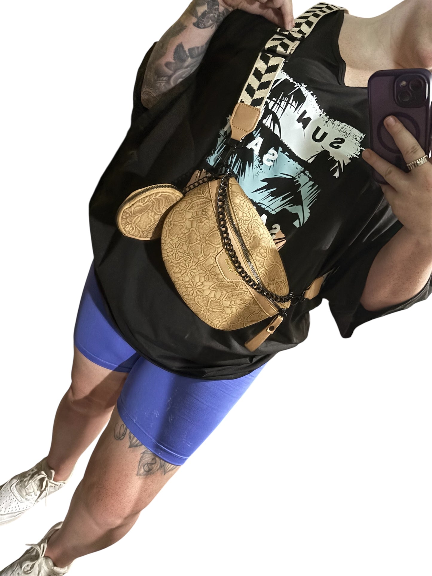 Saddle & Lace Crossbody