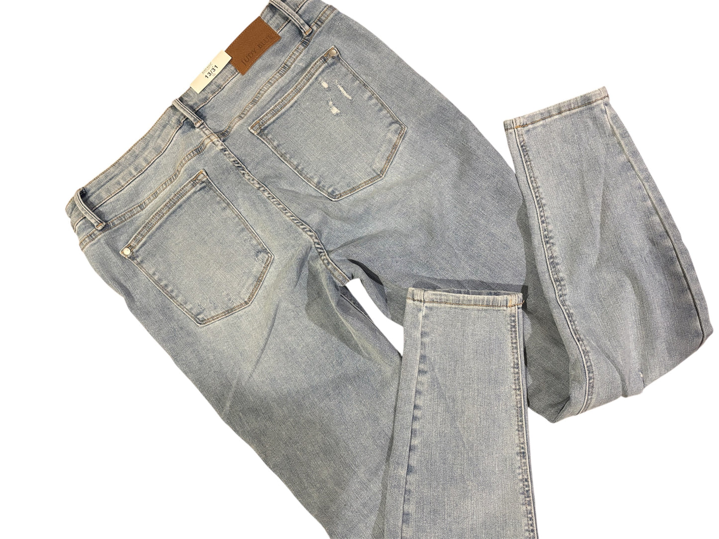 Judy Blue Mid Rise Tummy Control Distressed Skinny Jeans