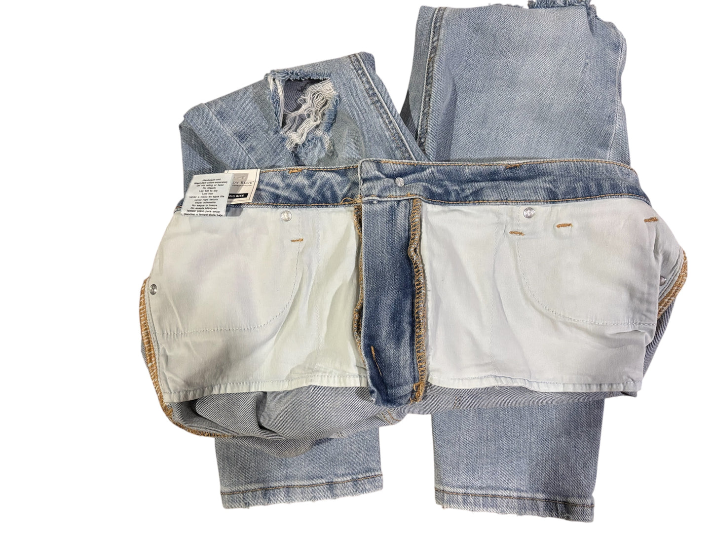 Judy Blue Mid Rise Tummy Control Distressed Skinny Jeans
