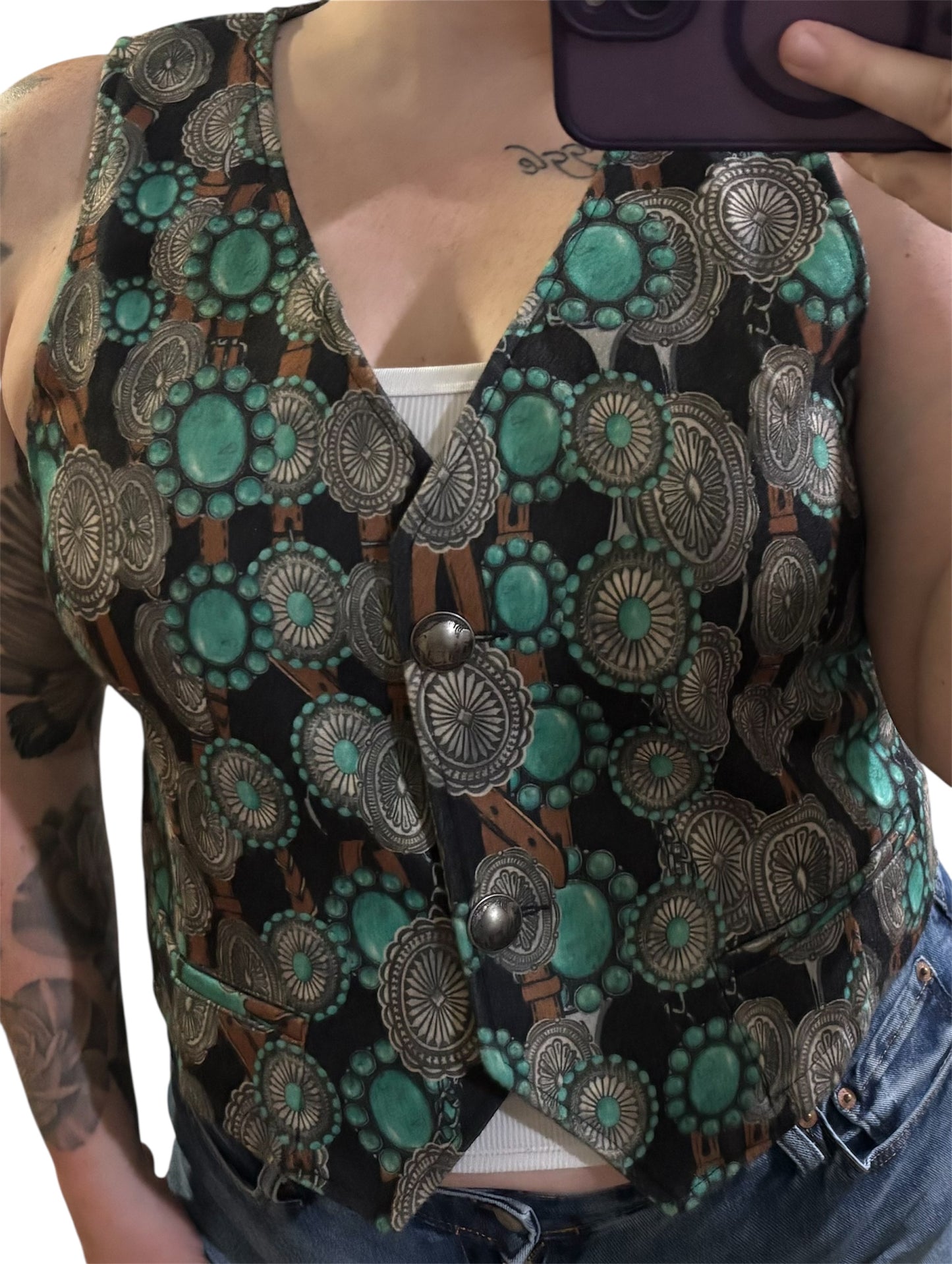Dust & Turquoise Vest